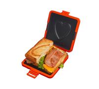 ANGGREK Tostador de Microondas, Sandwichera de Silicona y Metal, Cocción Rápida para Tostadas Crujientes en 3 a 5 Minutos, Antiadherente Apto para Lavavajillas, para Desayuno Hogar Oficina (rojo)