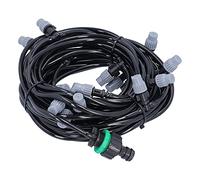 ANGGREK Tubería de Riego 15m 49.2ft 4 7 Tubo de PVC ABS con 20 Boquillas de Nebulización de Riego para Uniforme Fácil Instalación Enfriamiento por Aspersión en Jardines