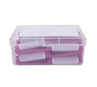 ANGGREK Varillas de Permiso de Cabello Lujo, 20 Piezas, sin Daños para Rizadores Cabello para Peinar, Rodillos Plástico y Esponjoso Largo y Corto (PURPLE)