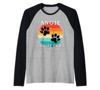 Angie Home For Wayward Dogs Apellido Camiseta Manga Raglan