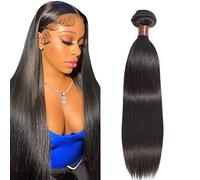 Angie Queen Brazilian Virgin Hair Straight Hair 3 Bundles 100% Unprocessed Virgin Human Hair Extension Hair Weave Weft Natural Color(22" 24" 26") Can be Dyed and Bleached