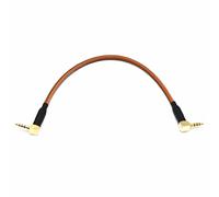 Angitu Cable en espiral de resorte TRRS a TRRS de 3,5 mm para teclado mecánico dividido RODE Sc7 por VIDEOMIC GO Video Micro Type Mics Cable de audio Cable de ángulo (90 trrs 25 cm 07 + carbono)