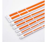 Angitu Kit de cable de alimentación de extensión de manga PET de 4 mm, 6 cables de 30 cm, 18 AWG ATX/EPS/PCI-E/6 pines PCI-E (blanco y naranja)