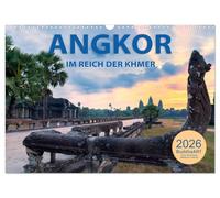 ANGKOR - IM REICH DER KHMER (Wandkalender 2026 DIN A3 quer), CALVENDO Monatskalender: Die Tempel der Götter im schönsten Licht