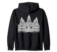 Angkor Wat Arte Lineal Viajero Sudadera con Capucha