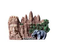 Angkor Wat Camboya - Imán para nevera, recuerdo de viaje, 3D, decoración de nevera, calcomanía magnética pintada a mano