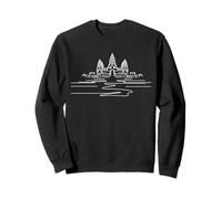 Angkor Wat Camboya Line Art Dibujo Templo Diseño Sudadera