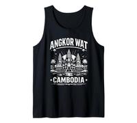 Angkor Wat Camboya Temple Gráfico de Viaje Camiseta sin Mangas