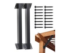 Angle Brackets 45 Degree - 2 Piece Heavy Duty Mount Set, steel Shelf reinforcement , Bracket Metal Support Wall Corner Closet Cabinet Counter | Strong Support Hardware for Indoor Outdoor Kit