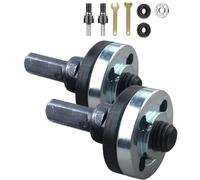 Angle Grinder Adapter for Drill, 10pcs Electric Drill Angle Grinder Connecting Rod Set, with Spanner Cutting Disc, for Cutting Disc and Polish Sponge (Two black)