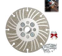 Angle Grinding Wheel - Electroplated Diamond - 4 1/2" Plus+, Dual-Grit Turbo Thread Disc,High-Strength Alloy Blade for Metal, Stone,Concrete,Tile Cutting & Grinding (1pc 6”)