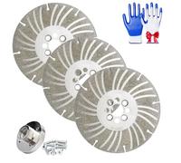 Angle Grinding Wheel - Electroplated Diamond 4½" / 5" / 6" Plus Series,High-Strength Alloy Blade,Dual-Grit Turbo Thread Disc,for Metal, Stone,Concrete,Tile Cutting & Grinding (4 ½ "+5"+6",1SET)