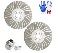 Angle Grinding Wheel - Electroplated Diamond 4½" / 5" / 6" Plus Series,High-Strength Alloy Blade,Dual-Grit Turbo Thread Disc,for Metal, Stone,Concrete,Tile Cutting & Grinding (4 ½ ",2SET)