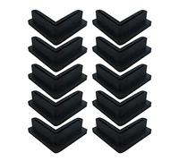 Angle Iron - Almohadillas de Goma en Forma de L para estanterías, Paquete de 10