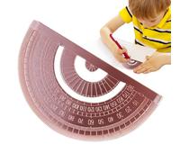 Angle Protractor Metal, 180 Degree Measuring Tool, 4.02x2.24 Inches Woodworking Finder, Precision Marking Ruler, Stainless Steel Scale for Carpentry, Drafting, Engineering, School