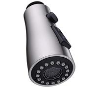 Angle Simple Kitchen Faucet Head Replacement, Sink Faucet Sprayer Attachment, Stream Spray and Pause Mode, Brushed Nickel