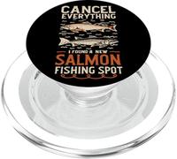 Angler Cancelar Todo lo Que encontré un Nuevo Lugar de Pesca de salmón PopSockets PopGrip para MagSafe