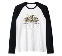 Angler GNOME For Best Fisherman Todays Vibe Lots of Fishing Camiseta Manga Raglan
