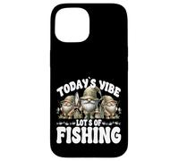 Angler GNOME For Best Fisherman Todays Vibe Lots of Fishing Carcasa para iPhone 15
