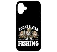 Angler GNOME For Best Fisherman Todays Vibe Lots of Fishing Carcasa para iPhone 16 Plus