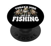 Angler GNOME For Best Fisherman Todays Vibe Lots of Fishing PopSockets PopGrip Adhesivo
