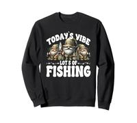 Angler GNOME For Best Fisherman Todays Vibe Lots of Fishing Sudadera