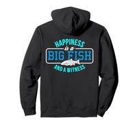 Angler Happiness Big Fish and Witness - Regalo de Pesca, Color Negro Sudadera con Capucha