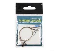 Angler's Choice - Juego de dos líderes de pesca con mecanismo de bloqueo avanzado (20 cm, 18 kg)