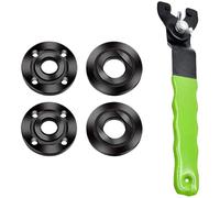 Angles - Juego de llaves de brida para amoladora con rosca de 5/8, llave inglesa ajustable, herramienta de acero para disco de molienda, tuerca de brida de amoladora angular
