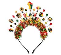 ANGLESJELL Juneteenth - Diadema para mujer, diseño de mapa de África, girasol, puño de poder, accesorios para fiestas, regalos del mes de la historia negra