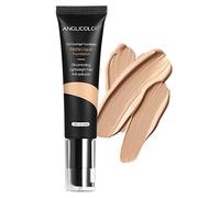 Anglicolor Matte Oil Control Concealer Foundation Flawless Soft Long Lasting Foundation Makeup,Waterproof Full Coverage Face Makeup Strong Concealer Foundation for Oily Acne Skin (#104 Buff Beige)