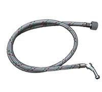 Anglo Nordic - Manguera flexible de línea de aceite, codo de 1/4 pulgadas M x 3/8 pulgadas F, manguera de caldera trenzada de 900 mm de largo, compatible con Riello de 1/4 pulgadas M doblada x 3/8