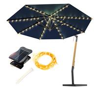 ANGMLN 1 paquete de luces solares para sombrilla de jardín, 8 modos, 112 luces LED para sombrilla, resistente al agua, luces solares para patio o campamento.