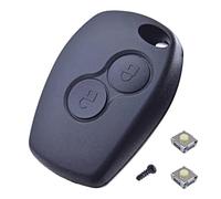 Angofiz - Carcasa para llave con mando a distancia compatible con Dacia Duster, Dacia Sandero,Sandero Stepway, Lodgy, Logan, Dokker con 2 botones pulsador interruptor