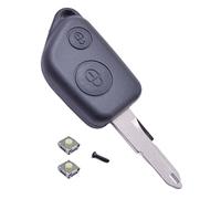 ANGOFIZ Carcasa para Llave con Telecomando de 2 Botones Compatible con Peugeot 306, 306 HDI, 306 XS, 306 Fase 3 + Llave Virgen NE73 + 2 Botones Pulsador Switch