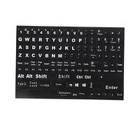 Angoily 1 Hoja Etiquetas Engomadas Del Teclado Inglés Llaves Teclados Almohadilla Avión Tubo De Subida Bolígrafo Jugar Teclado De Piano Pegatinas Zócalo Ver Usb Black De Polivinilo