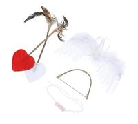 Angoily 1 Juego Alas De Angel Alas De Cupido Bebe Chico Alas De Hada Adulto Alas De Ángulo Bebe Cupido Muñeca Ángel Bebé Arco De Cupido y Apoyo Paraca ala De Cupido Lindo Día Pluma