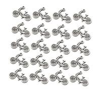 Angoily 1 juego Colgante De Aleación Con Forma De Bicicleta Para Hacer Joyas De Metal De Plata 20 piezas