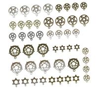 Angoily 1 Juego Colgantes De Pentáculo Retro Para Manualidades Diy Accesorios De Joyería Perfectos Para Collares Pulseras Y Aretes 48 Piezas