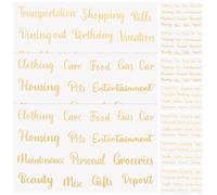 Angoily 1 juego de pegatinas pequeñas para sobres de dinero, organización del hogar y planificación financiera, etiquetas adhesivas prácticas para la gestión eficaz del dinero, 10 hojas