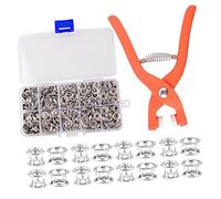 Angoily 1 Juego Instalación De Cinco Botones De Garra Botones De Jeans Kit De Reparación De Botones Herramientas De Cuero Tacos Para Ropa Metal Suministros Gel De Sílice Cinco Garras