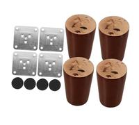 Angoily 1 Juego Patas de Sofá de Madera para Muebles Modernos Pies Decorativos para Sofás Sillas y Mesas Color Nogal