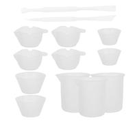 Angoily 1 Juego Tazas Medidoras de Silicona para Manualidades con Incluye de Silicona Pequeñas con Ranura Multiusos Accesorio para Fabricación de Epoxy Glue
