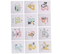 Angoily 1 niños Pegatinas Original Bebe Sticker puntal del niño pequeño Pegatinas del bebé Pegatina Infantil Calcomanía mensual de bebé Placa de Cobre