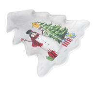 Angoily 1 Pc Bandeja de árbol de Navidad Plato de Ensalada de Navidad bandejas de Aperitivos del árbol de Navidad Platos navideños Bandeja con Motivos navideños Suministro de Cocina Rural