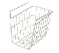 Angoily 1 Pc Cesta Colgante De Almacenamiento Cesta De Armario De Metal Cesta De Almacenamiento Debajo del Escritorio Estante del Gabinete Percha Hierro Forjado Oficina Multifunción