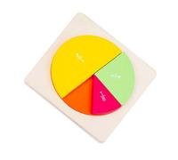 Angoily 1 Pieza De Rompecabezas De Círculos De Fracciones Rompecabezas De Pastel De Fracciones Educativo Círculos De Fracciones Educativos De Madera Coloridos
