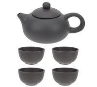 Angoily 1 Set Chino Tradición Purple Clay Tetera Kit Retro Kung Fu Tea Kettle Hecho a Mano Tetera de Yixing con Taza Zisha Maker para Tea Ware Accesorio