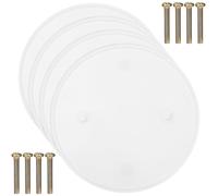 Angoily 1 Unidades Cubierta Redonda de Techo Placa Ciega Cubierta de Techo Eléctrico Cubierta de Salida Plana Placa de Salida Redonda Placa de Techo Para Cubrir El Agujero Pp 4 Piezas