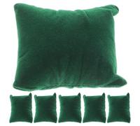 Angoily 10 Almohadas para Exhibición de Pulseras y Relojes de Terciopelo Verde Oscuro, Cojines Pequeños de Felpa para Joyería, Almohadillas para Caja Organizadora y Expositor de Joyas